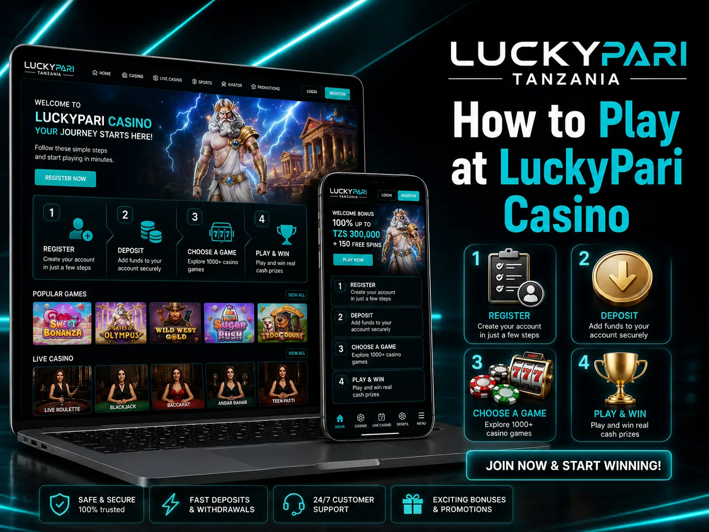 How to Play at LuckyPari Casino
