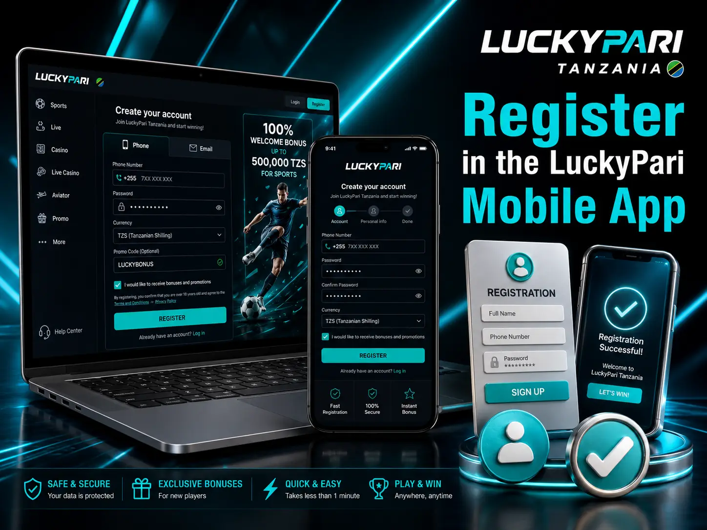 How to Register in the LuckyPari Mobile App