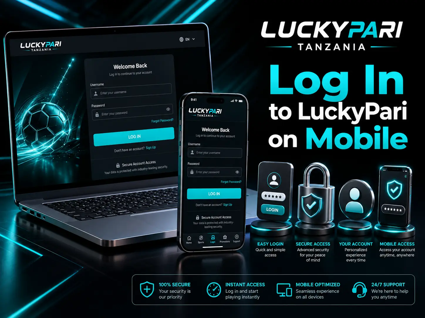 How to Log In to LuckyPari on Mobile