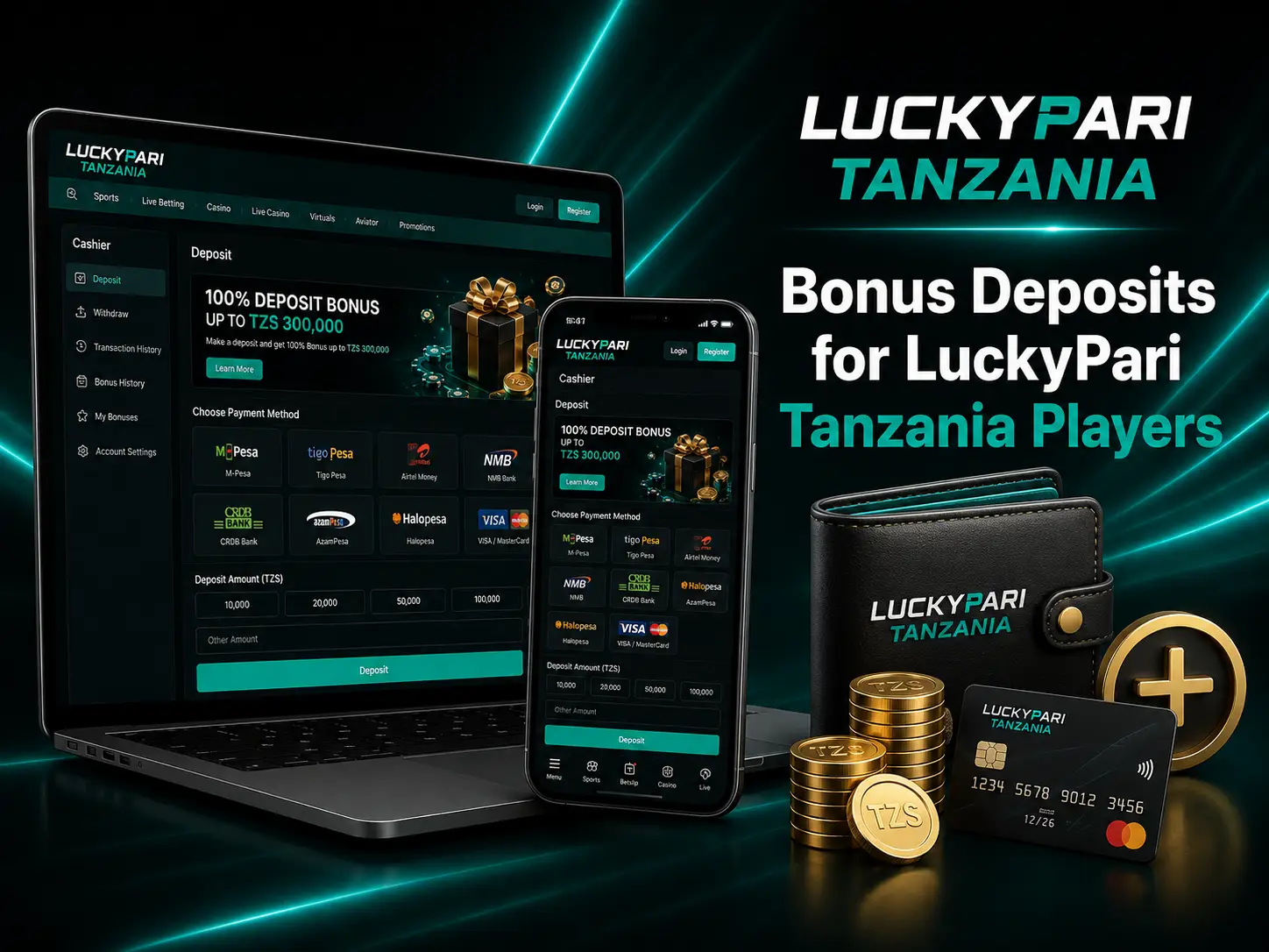 Bonus Deposits for LuckyPari Tanzania Players
