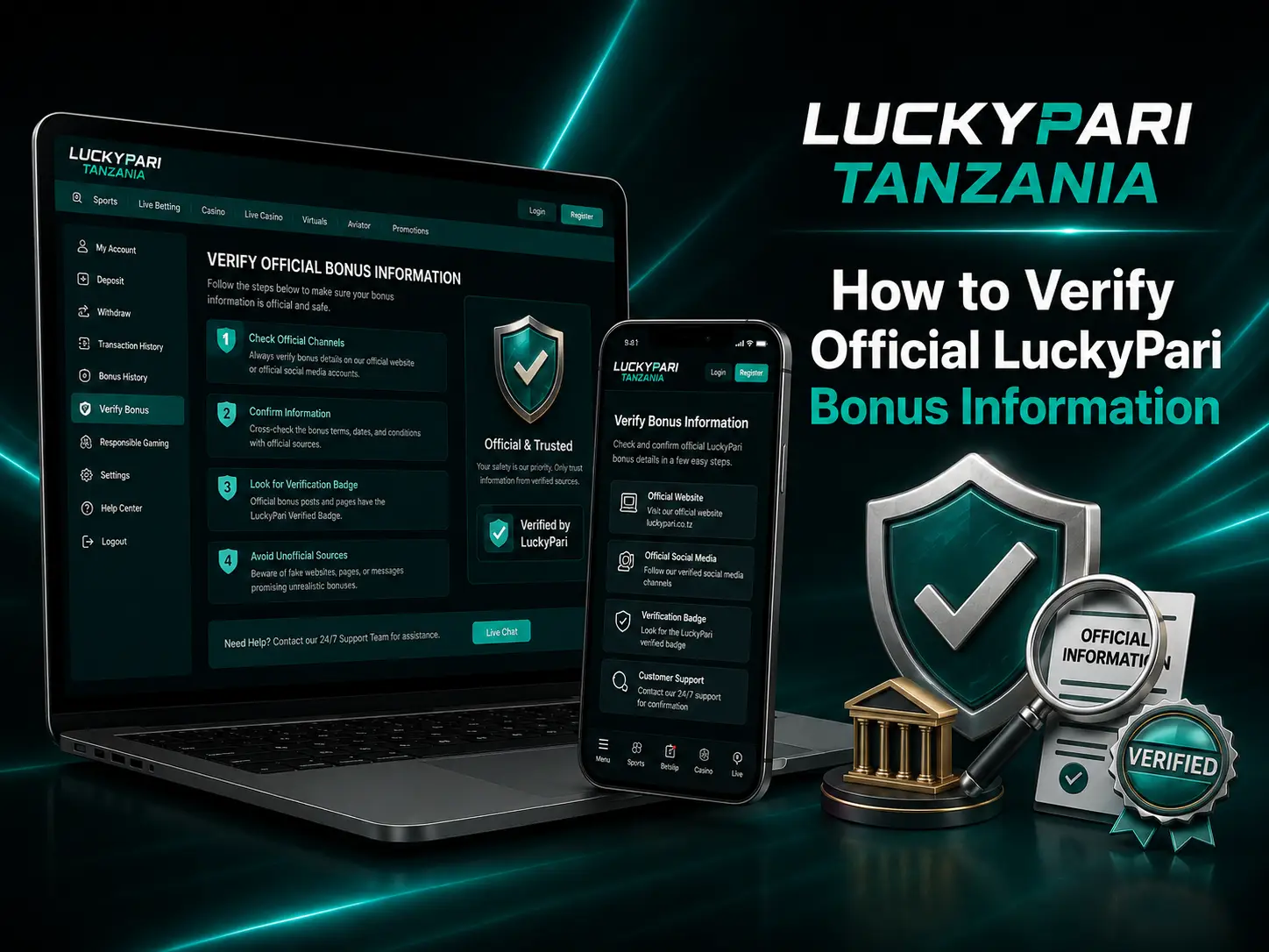 How to Verify Official LuckyPari Bonus Information